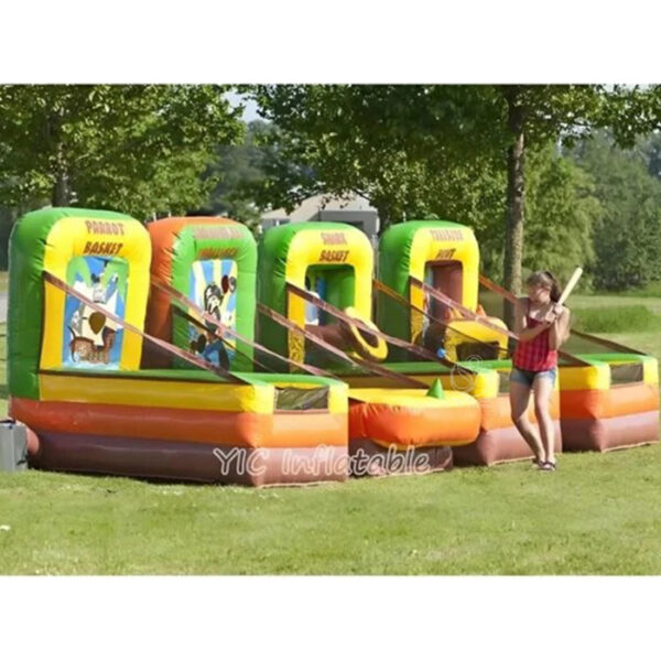 commercial Triple lane inflatable basketball carnival game outdoors by YIC factory