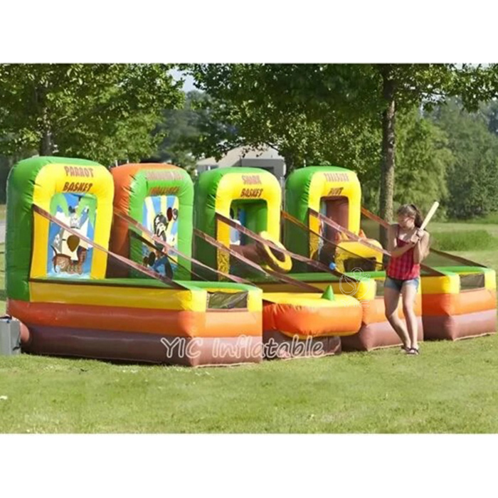 commercial Triple lane inflatable basketball carnival game outdoors by YIC factory