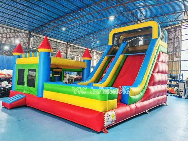 inflatable bounce house combo slide commercial rental equipment by YIC factory