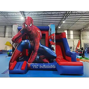Heavy-duty commercial inflatable bounce house with slide