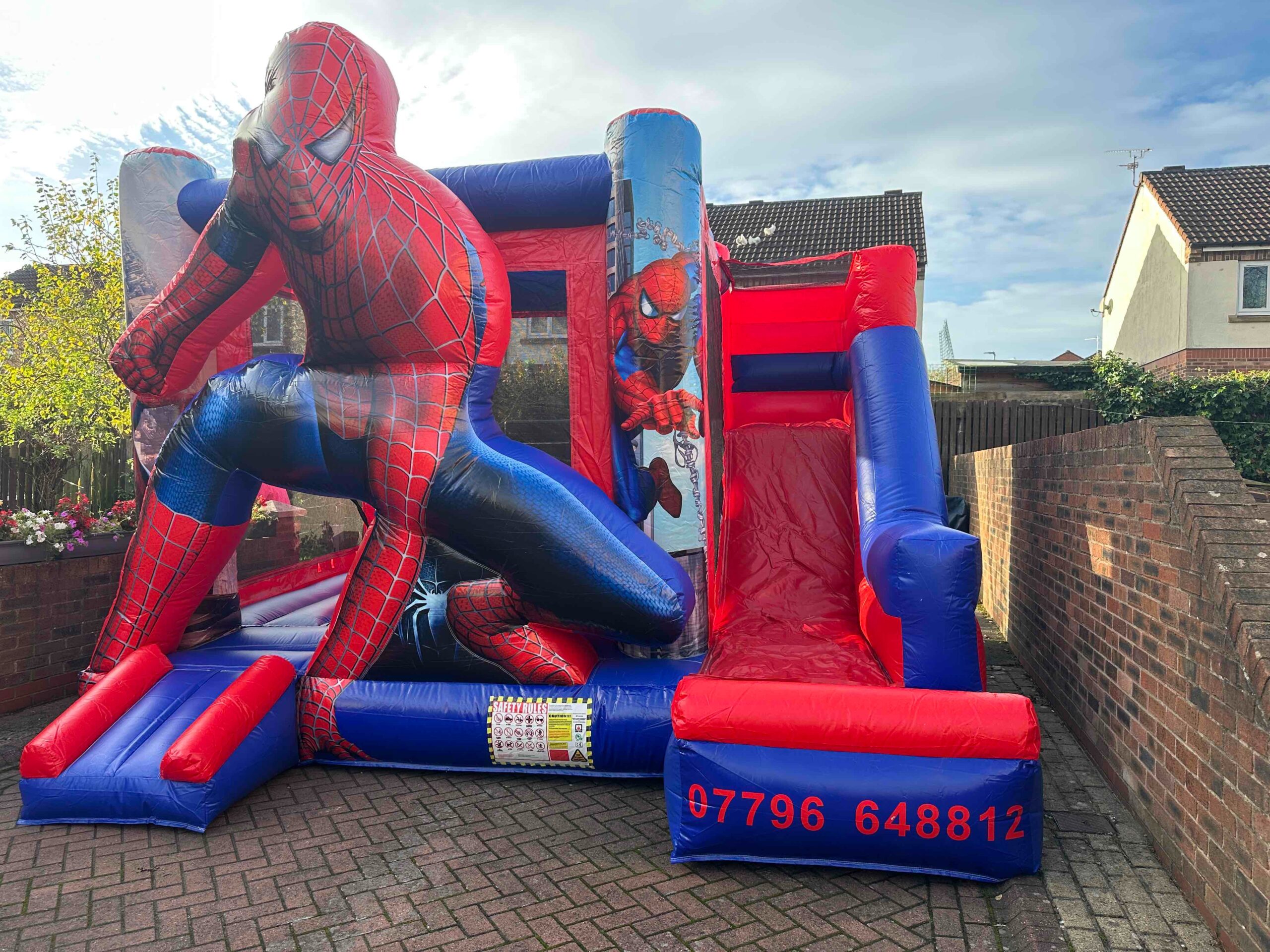 Commercial inflatable spiderman bounce house in Brazil for commercial rental business and kids entertainment events