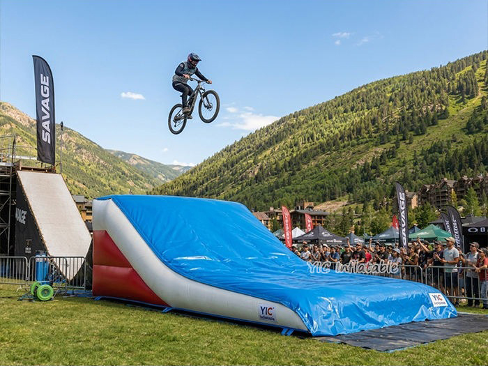 commercial Inflatable airbag system in Austria for sports training and extreme sports safety events